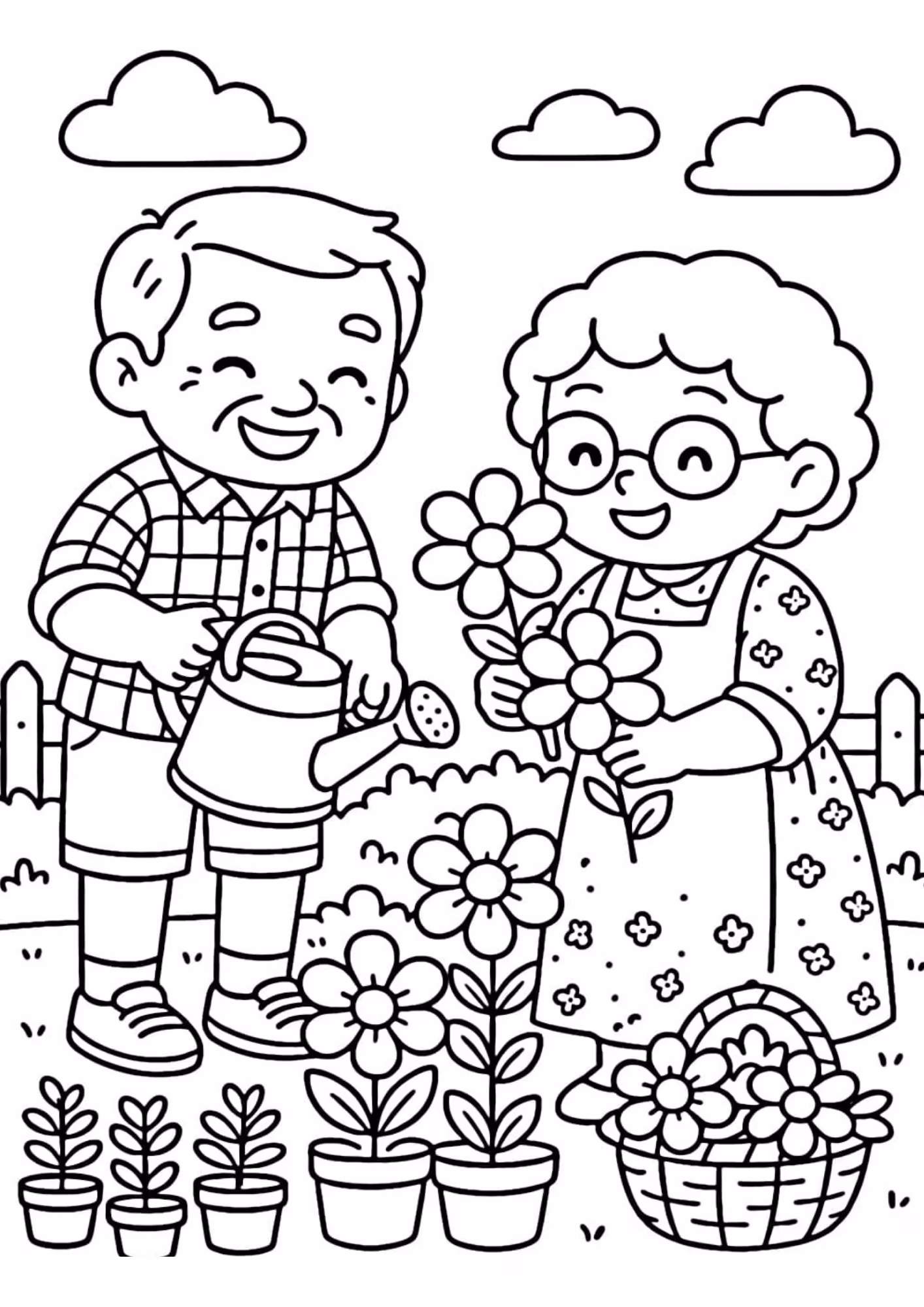 Avos e para colorir — desenho para imprimir