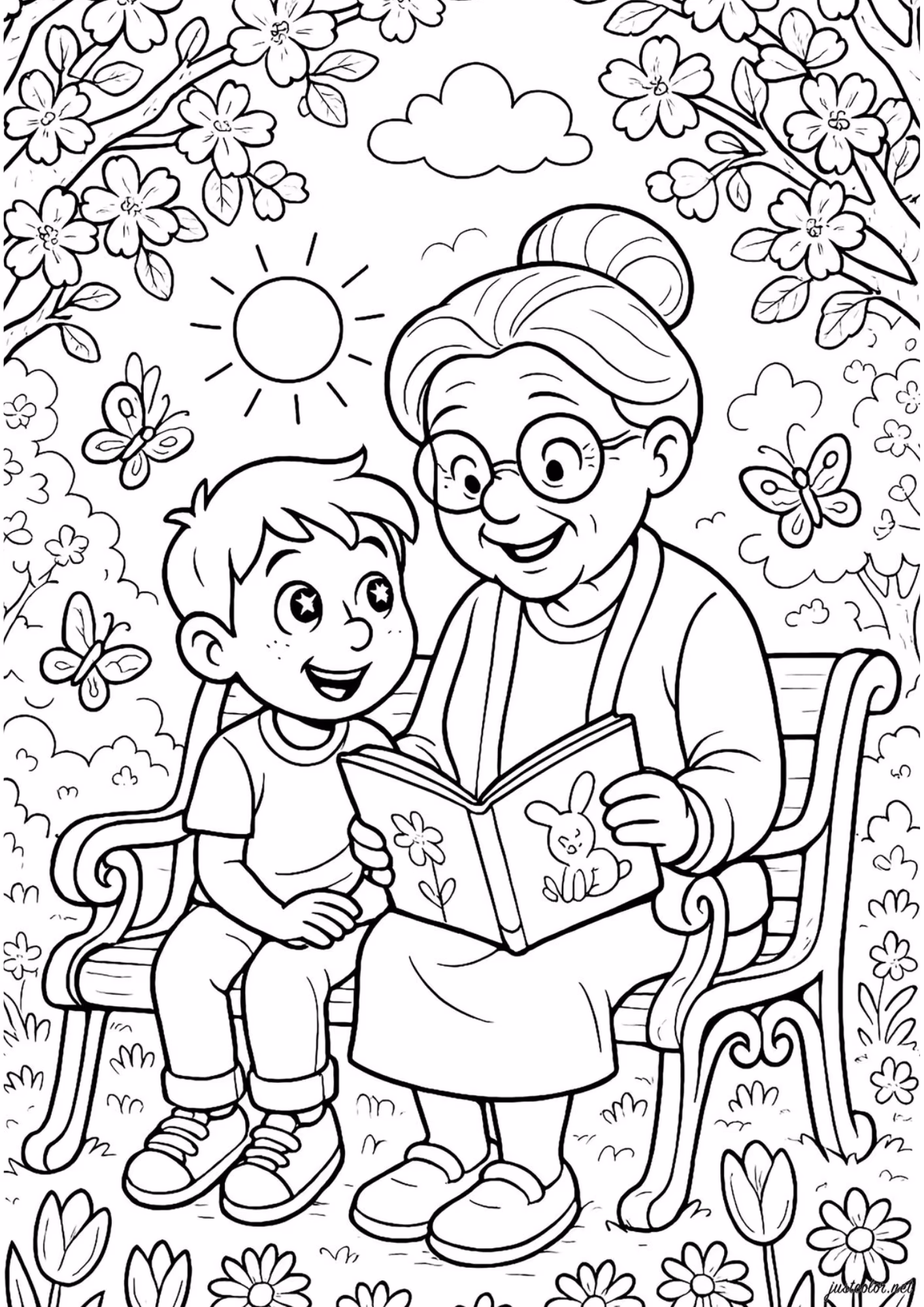 Avos e para colorir — desenho para imprimir