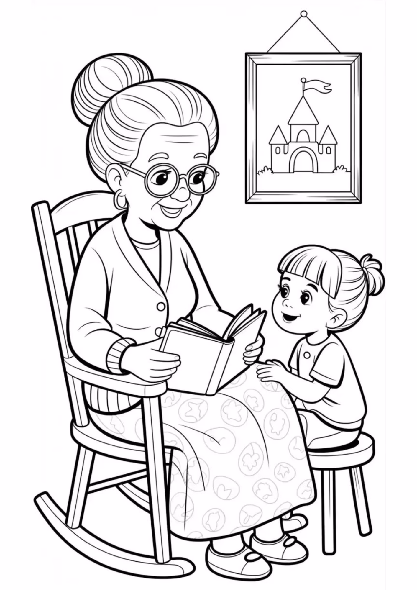 Avos e para colorir — desenho para imprimir