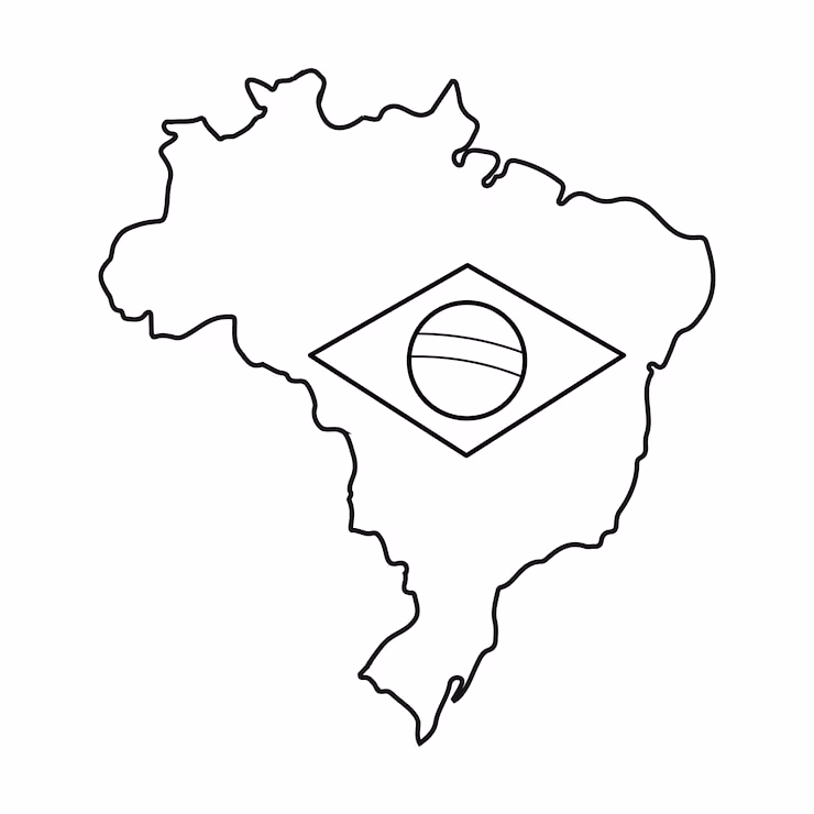 Bandeira do brasil para colorir — desenho para imprimir