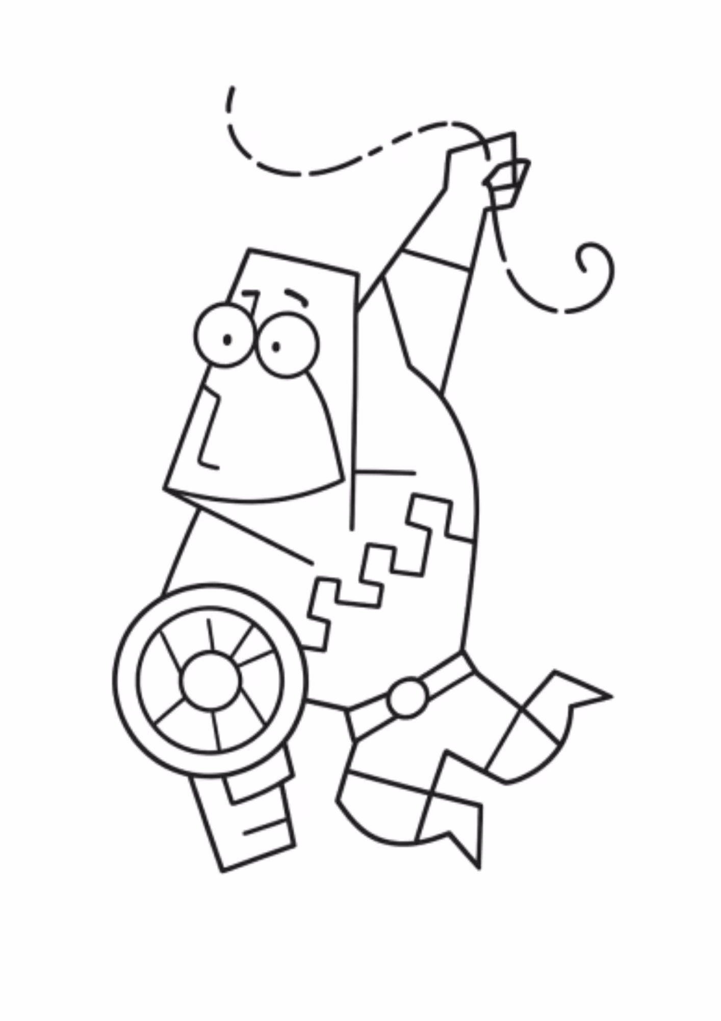 Besouro azul e para colorir — desenho para imprimir