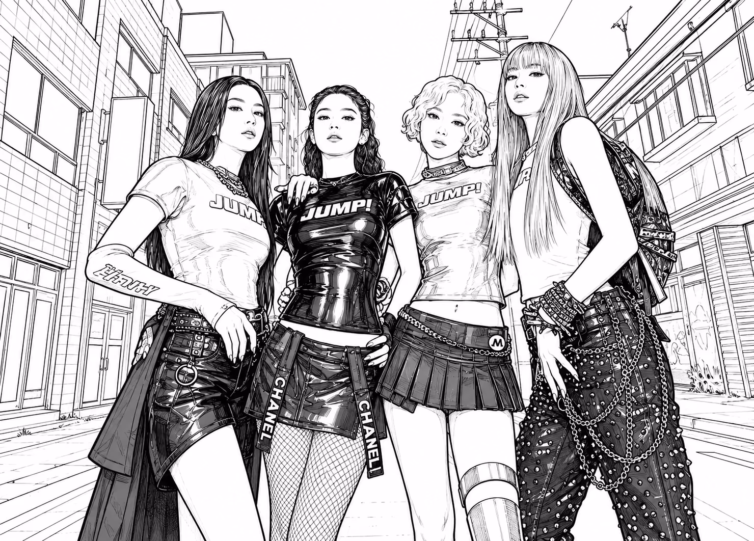 Blackpink para colorir — desenho para imprimir