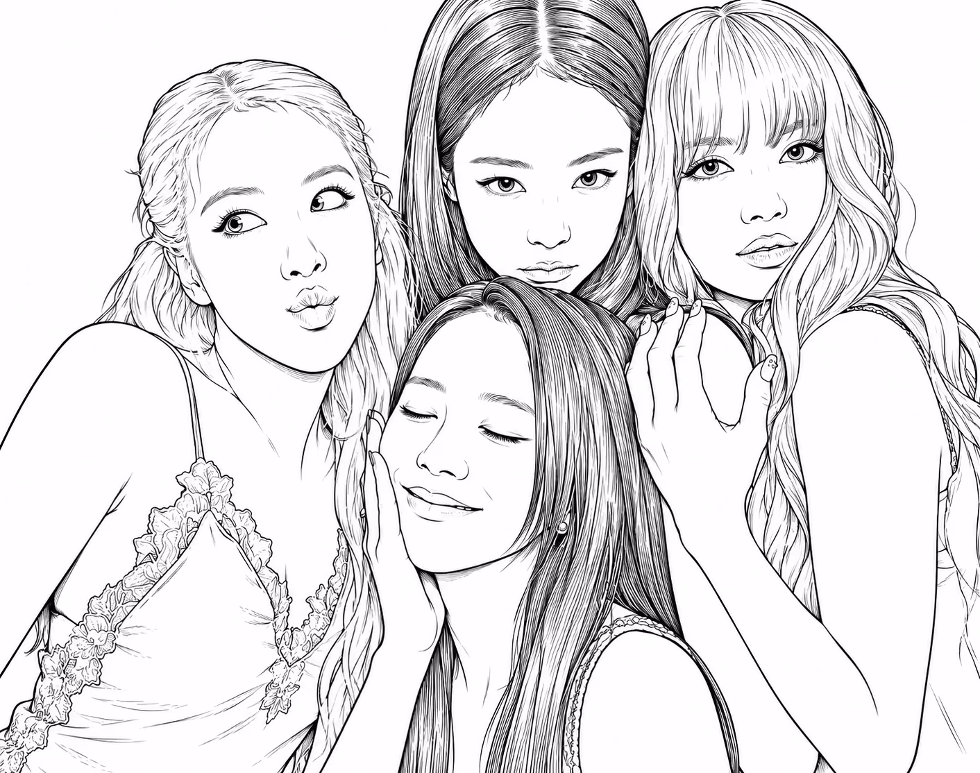 Blackpink para colorir — desenho para imprimir