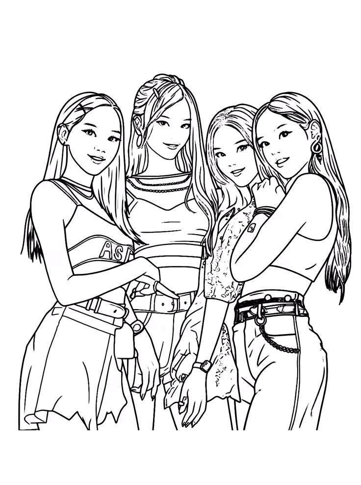 Blackpink para colorir — desenho para imprimir