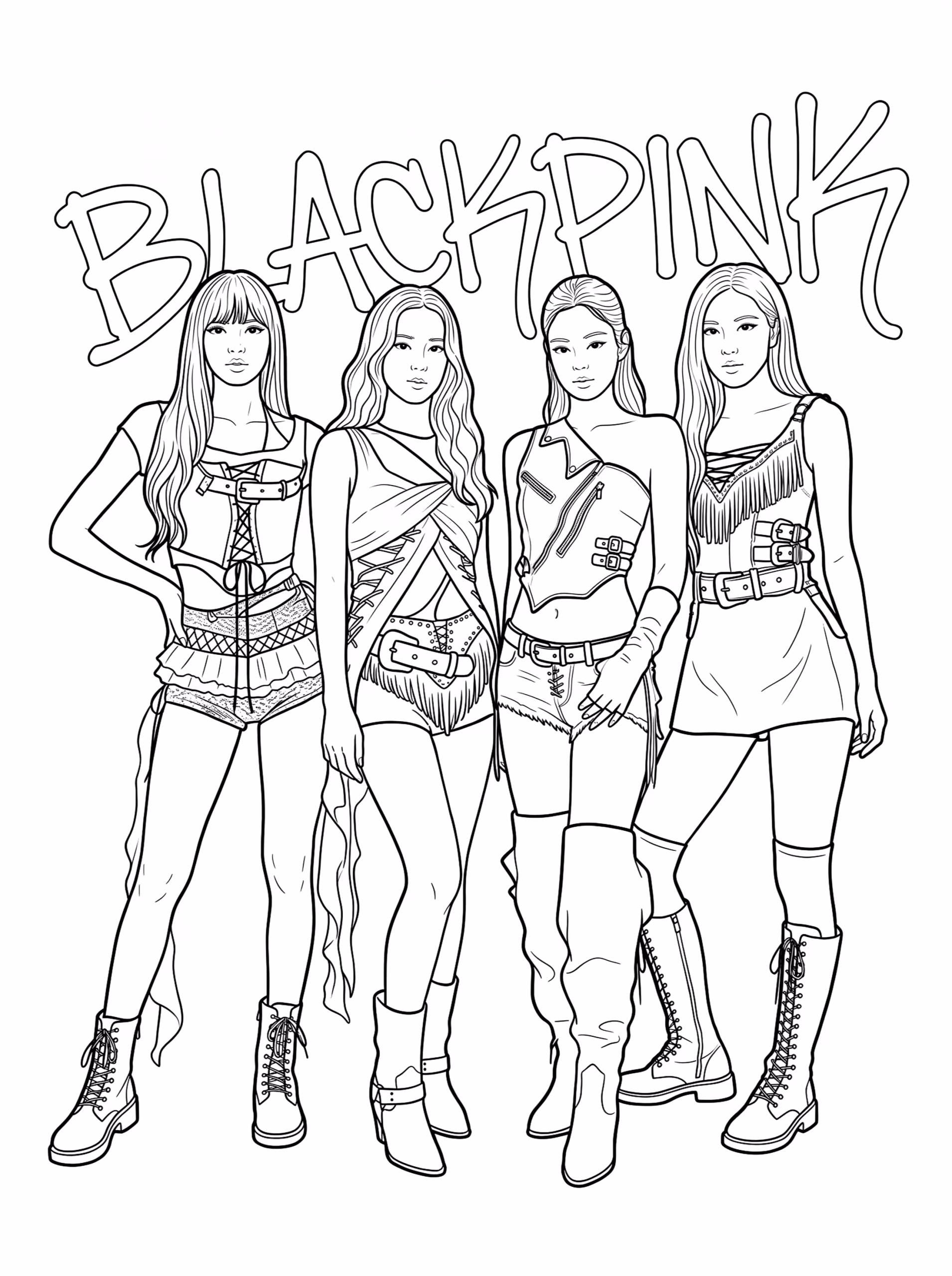 Blackpink para colorir — desenho para imprimir