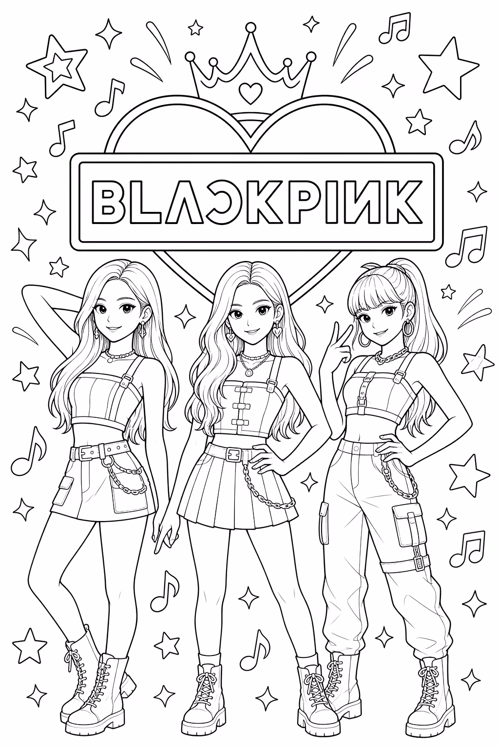 Blackpink para colorir — desenho para imprimir