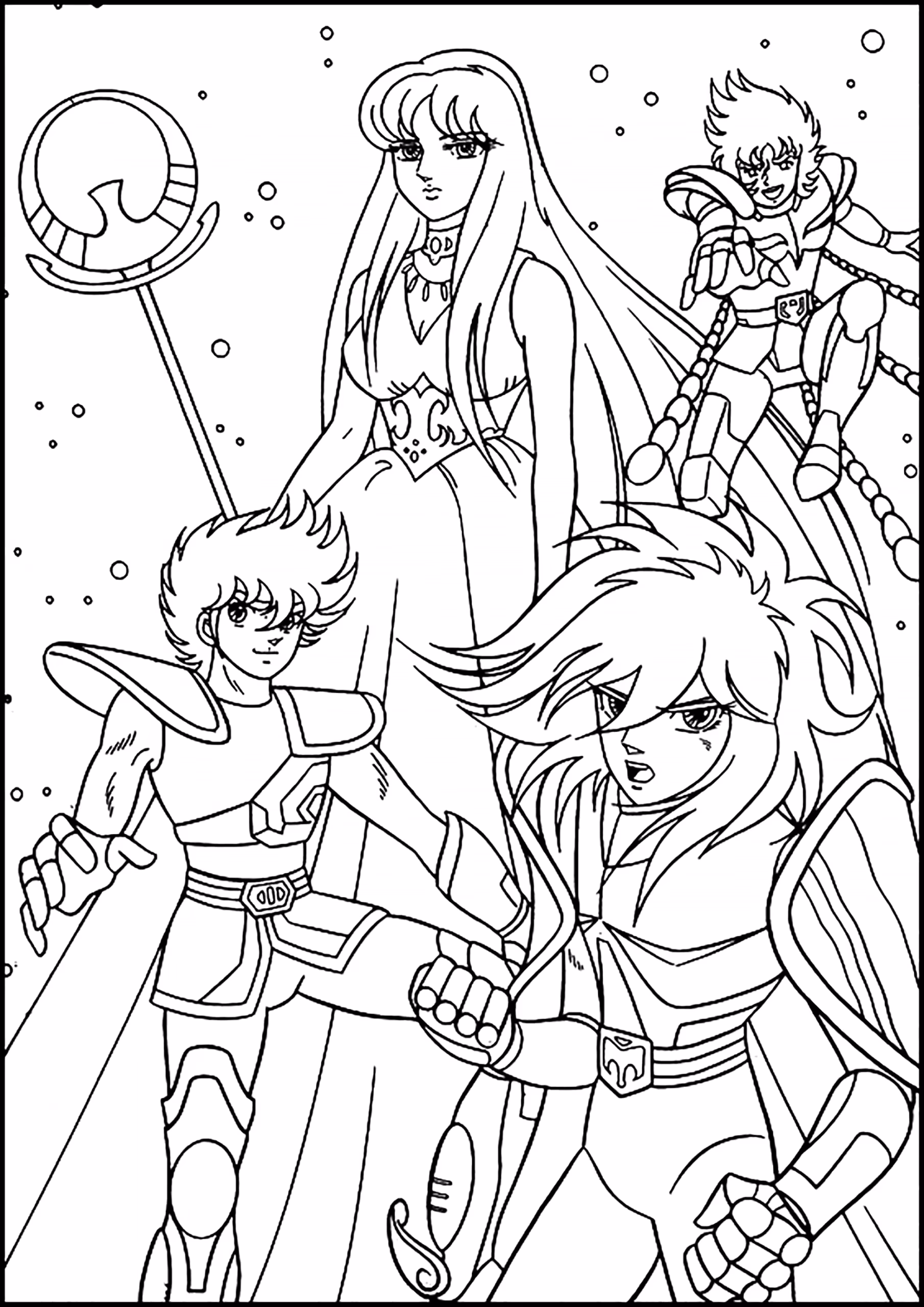 Cavaleiros do zodiaco para colorir — desenho para imprimir