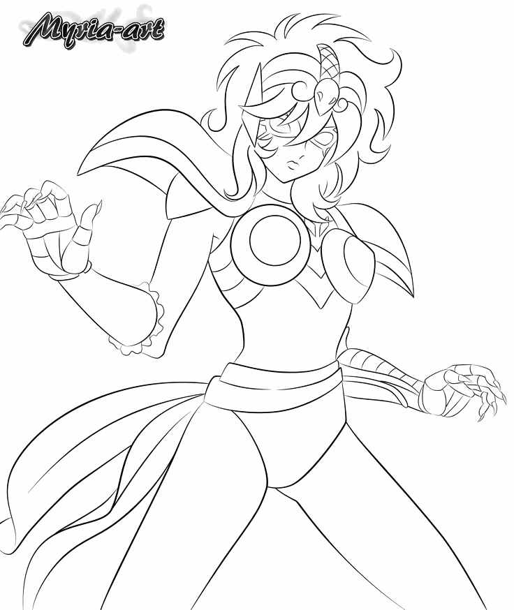 Cavaleiros do zodiaco para colorir — desenho para imprimir