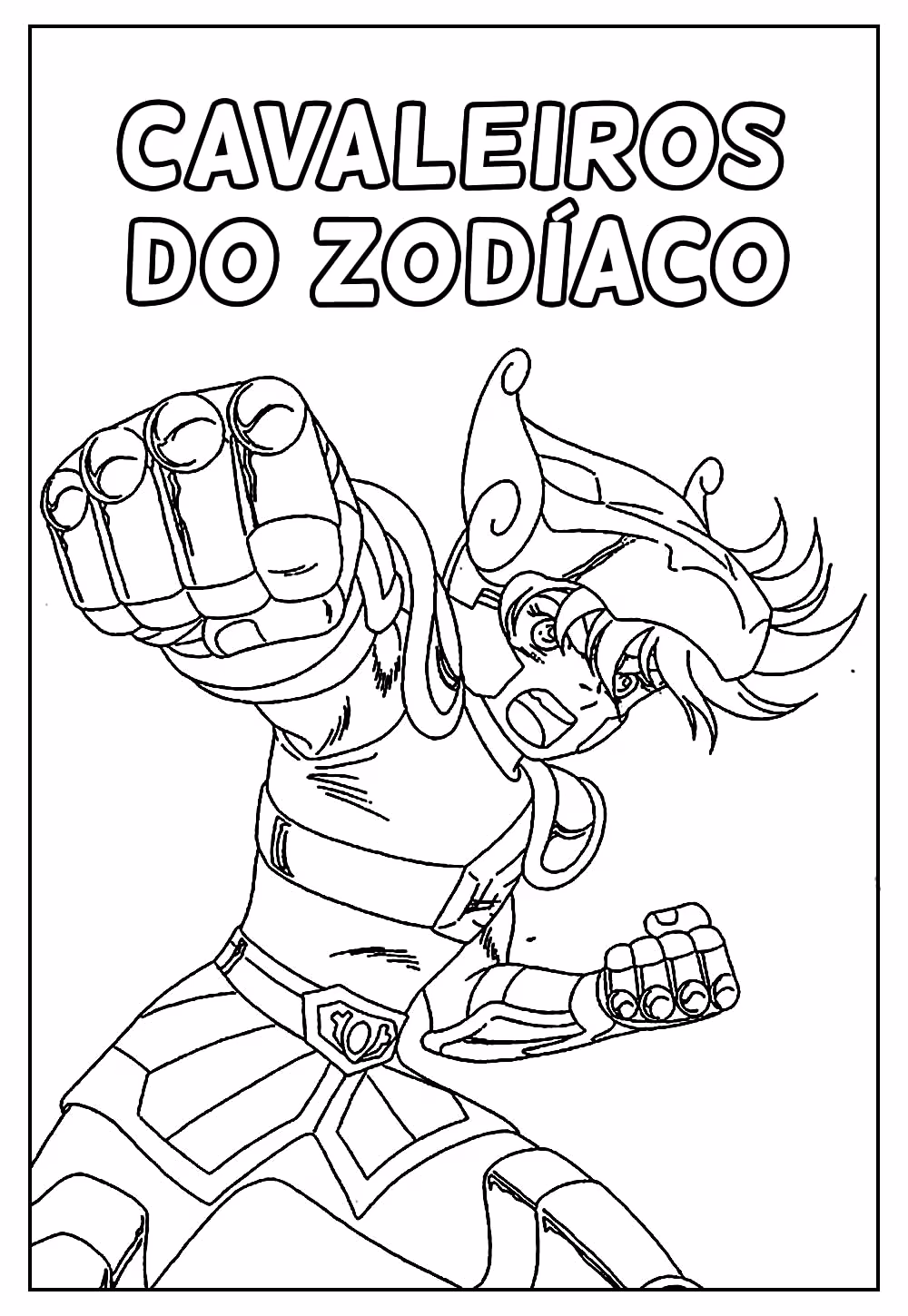 Cavaleiros do zodiaco para colorir — desenho para imprimir
