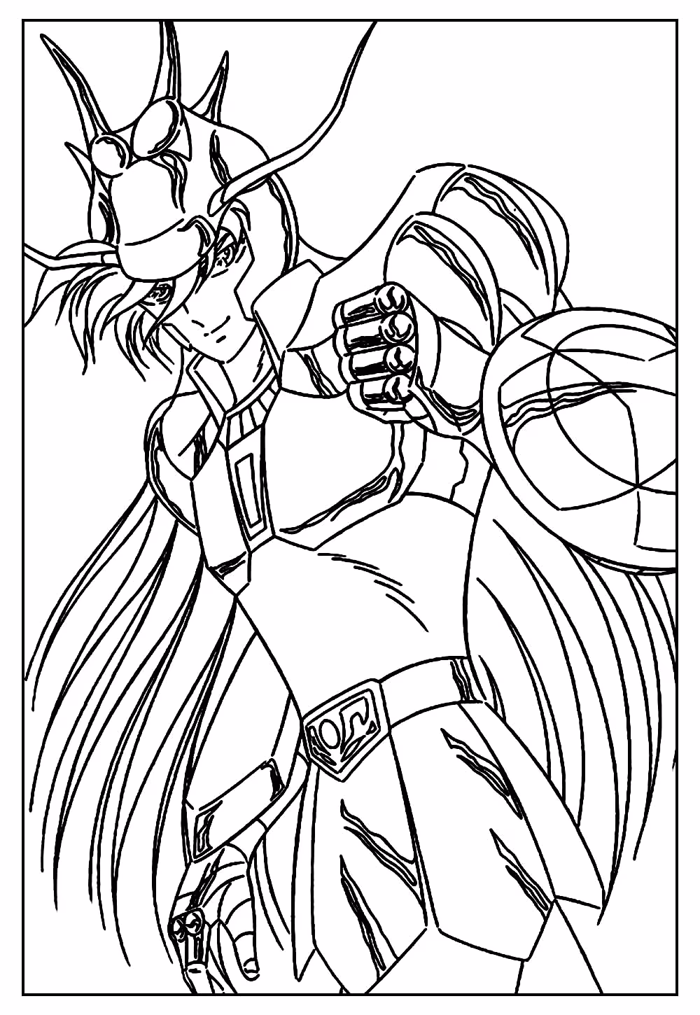 Cavaleiros do zodiaco para colorir — desenho para imprimir