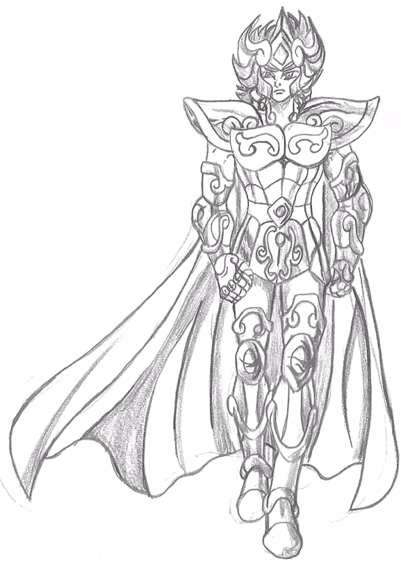 Cavaleiros do zodiaco para colorir — desenho para imprimir