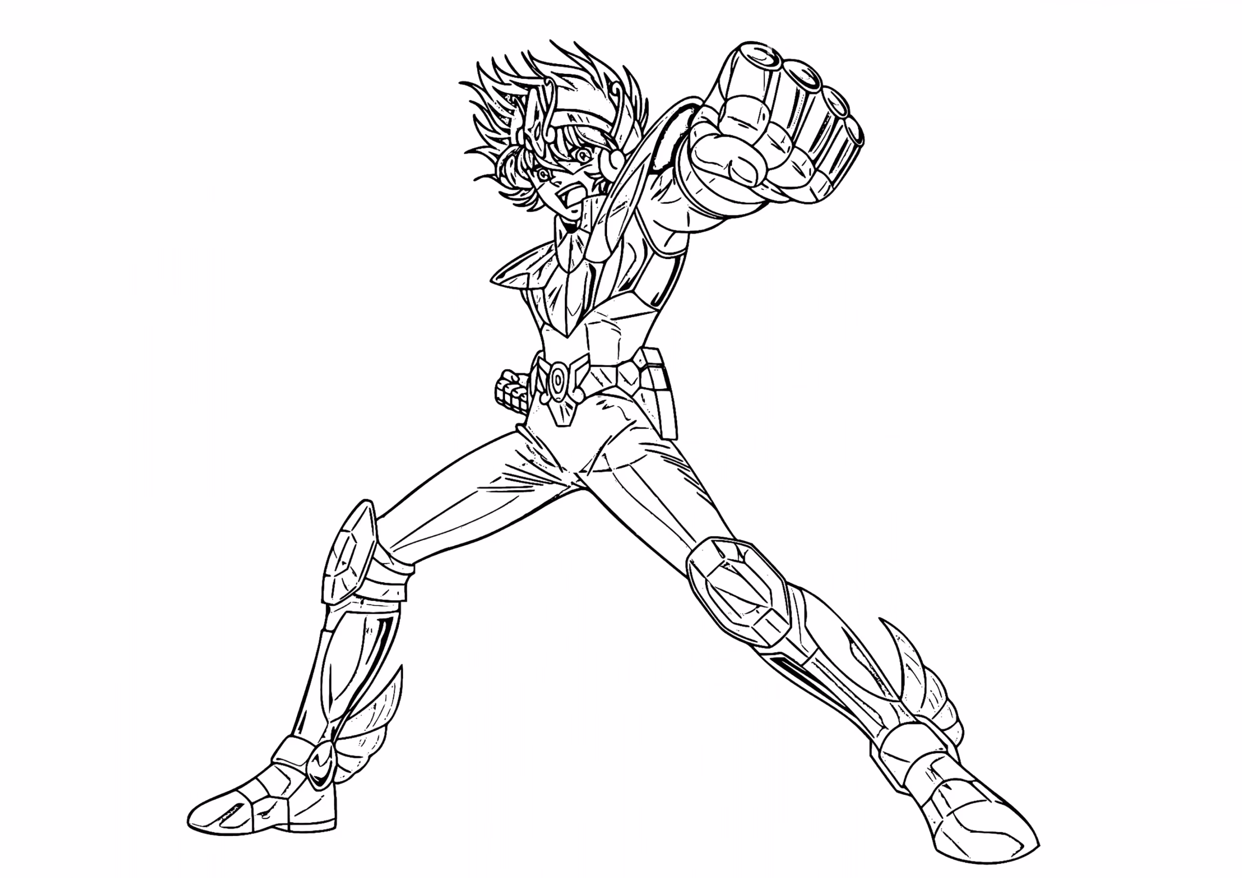 Cavaleiros do zodiaco para colorir — desenho para imprimir