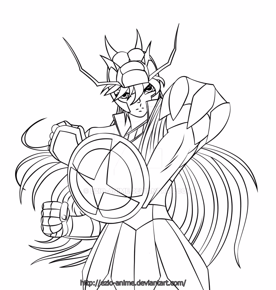 Cavaleiros do zodiaco para colorir — desenho para imprimir