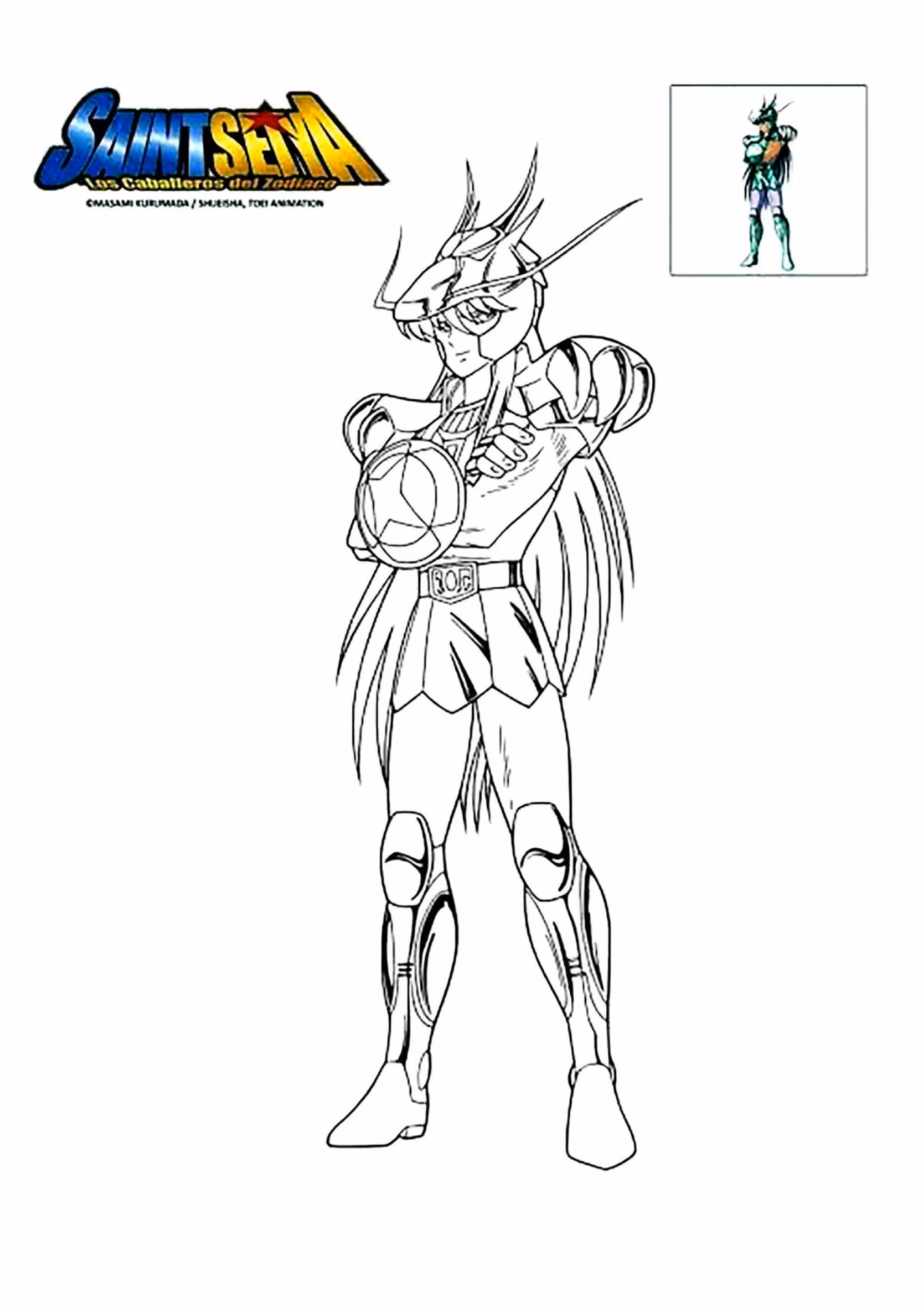 Cavaleiros do zodiaco e para colorir — desenho para imprimir