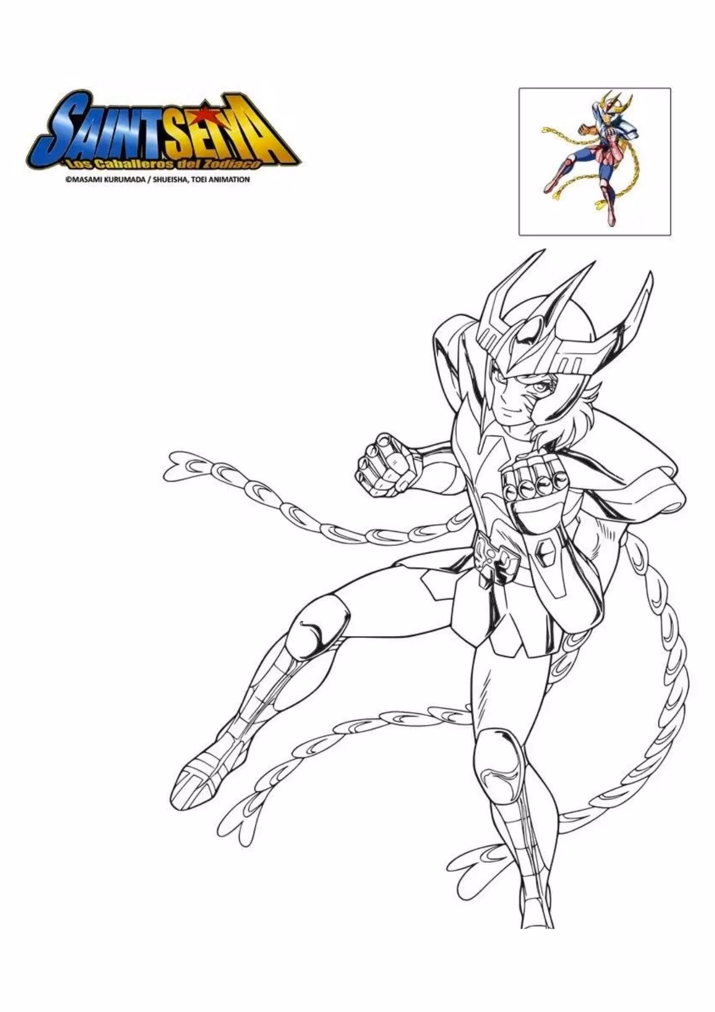 Cavaleiros do zodiaco e para colorir — desenho para imprimir