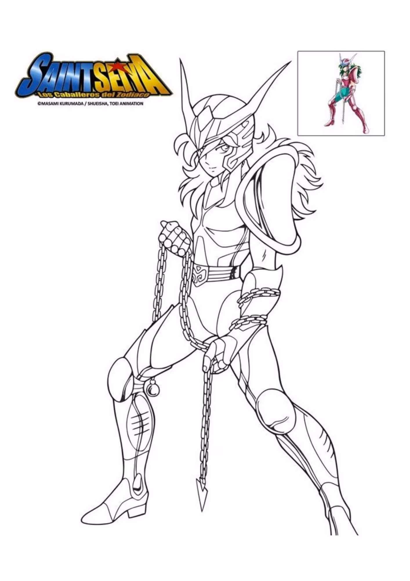 Cavaleiros do zodiaco e para colorir — desenho para imprimir
