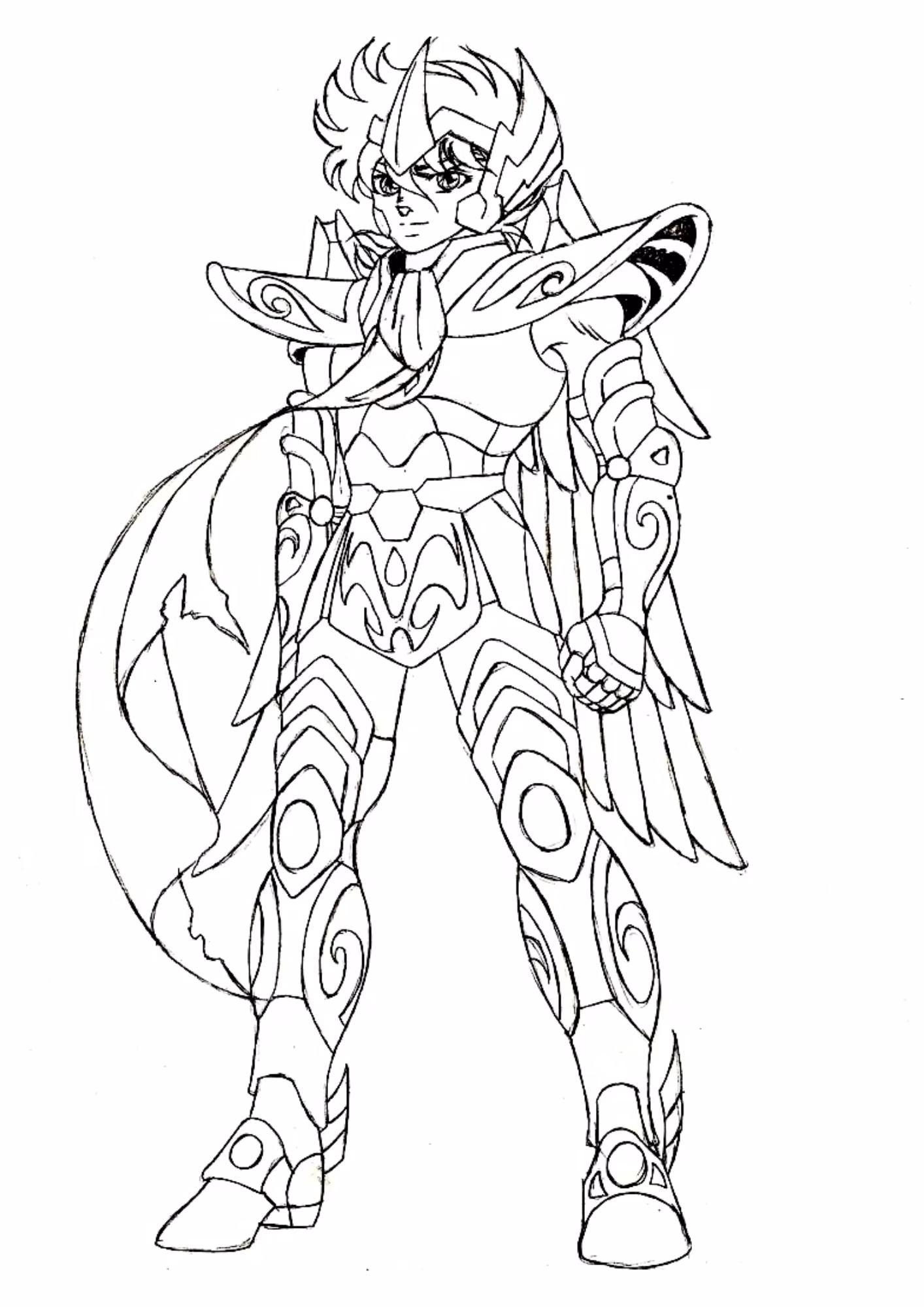 Cavaleiros do zodiaco e para colorir — desenho para imprimir
