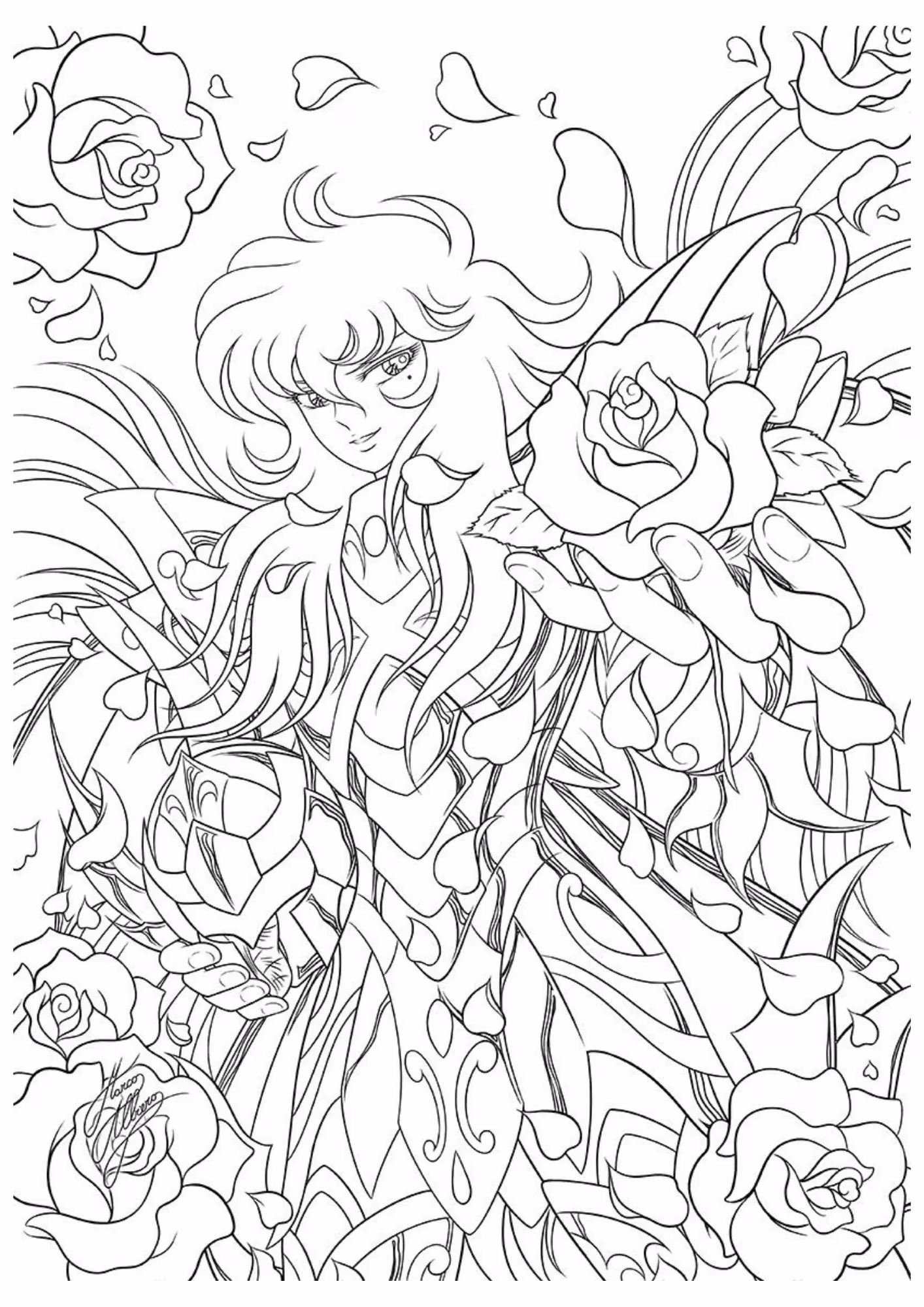 Cavaleiros do zodiaco e para colorir — desenho para imprimir