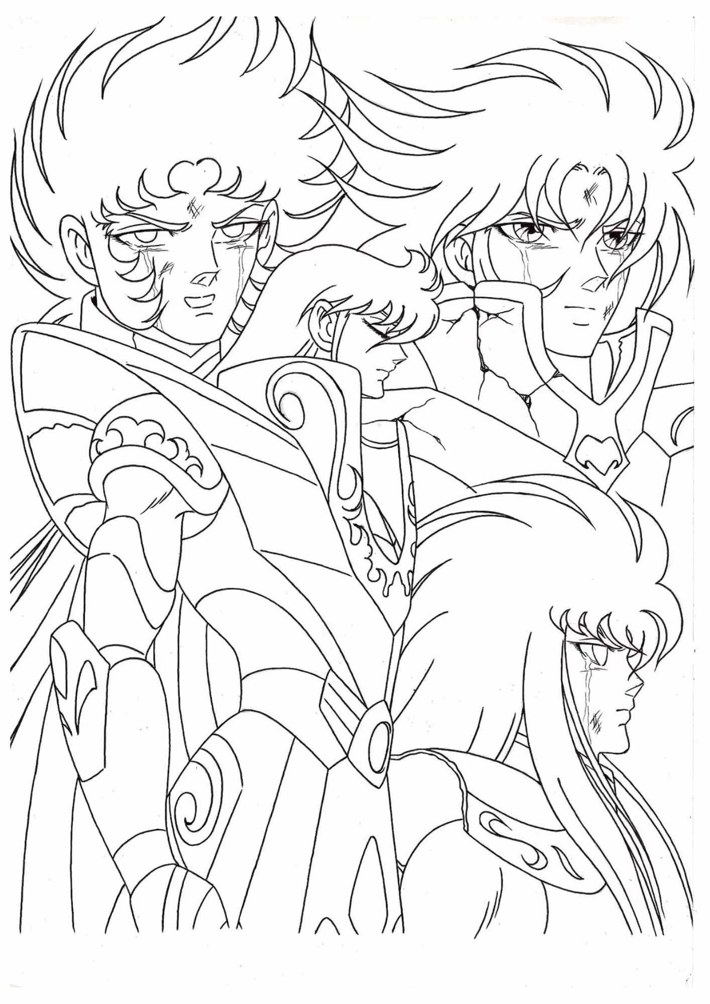 Cavaleiros do zodiaco e para colorir — desenho para imprimir