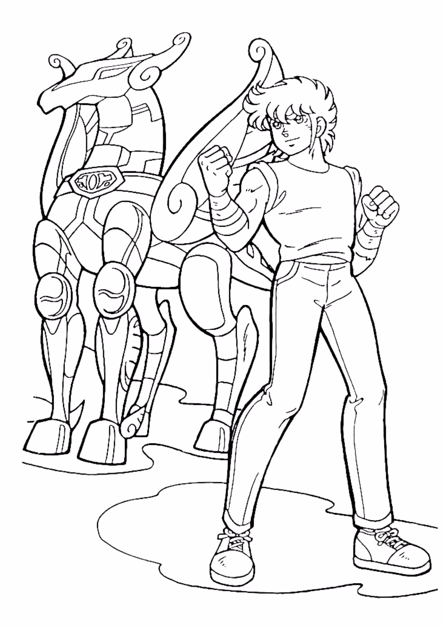 Cavaleiros do zodiaco e para colorir — desenho para imprimir