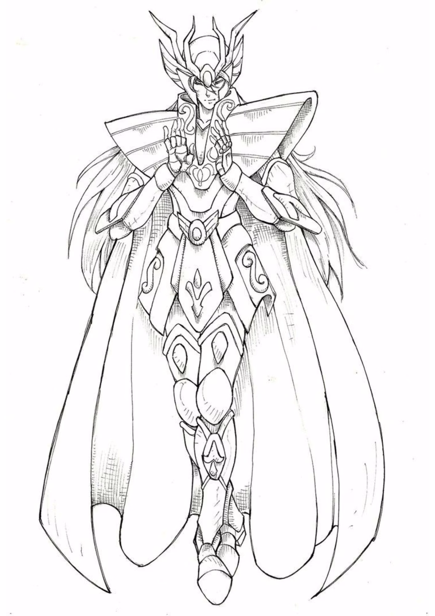 Cavaleiros do zodiaco e para colorir — desenho para imprimir
