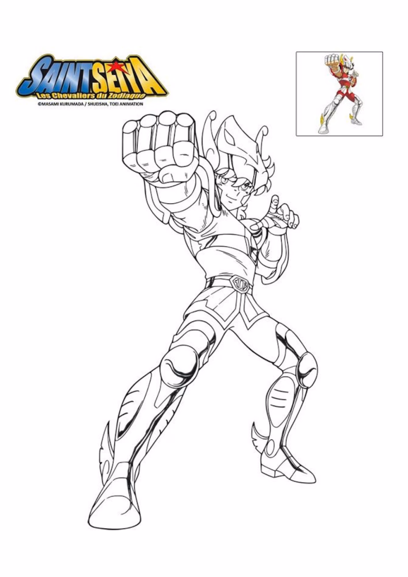 Cavaleiros do zodiaco e para colorir — desenho para imprimir