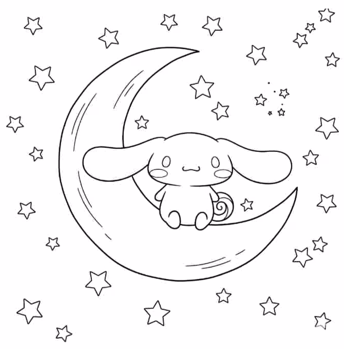 Cinnamoroll para colorir — desenho para imprimir