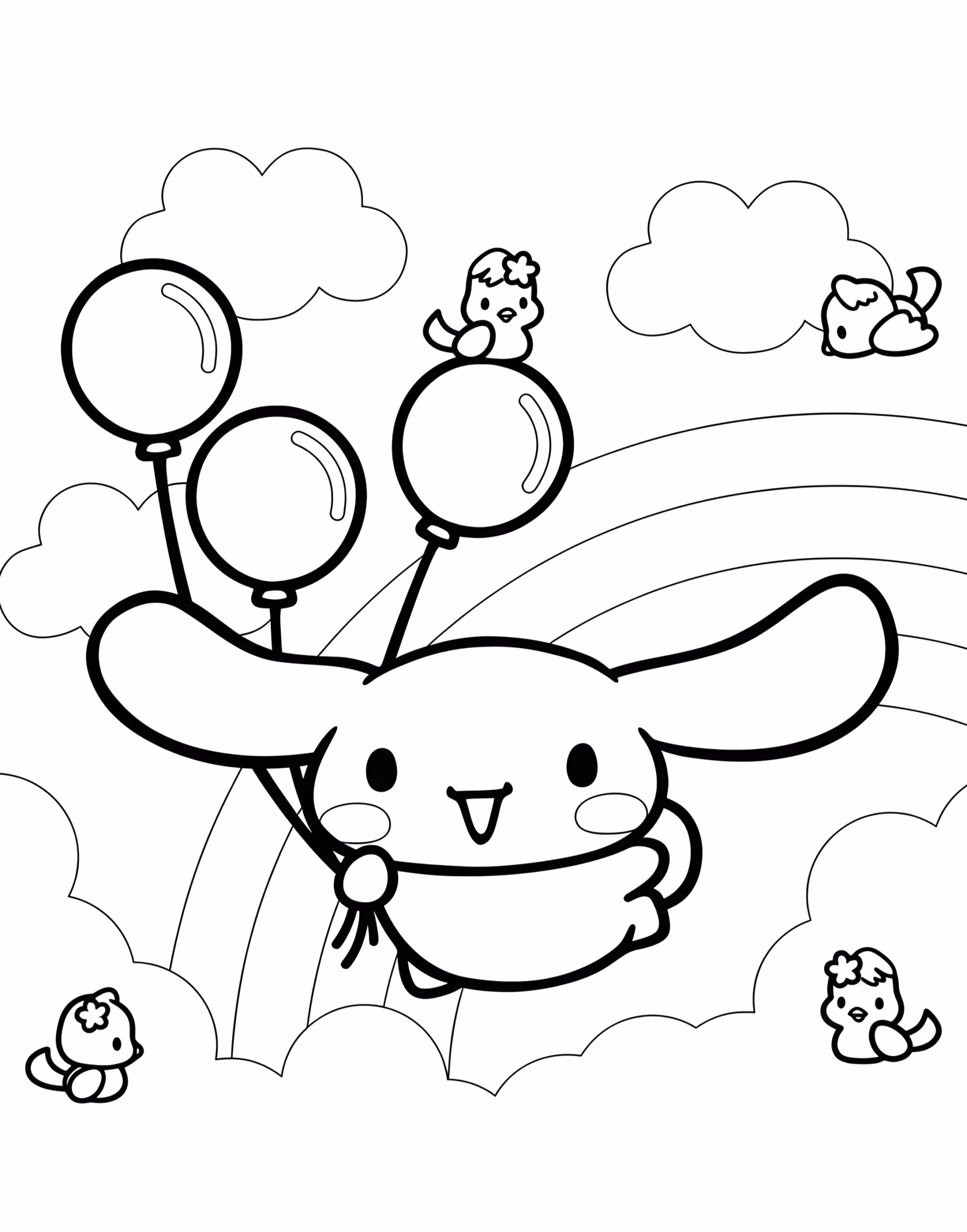 Cinnamoroll para colorir — desenho para imprimir