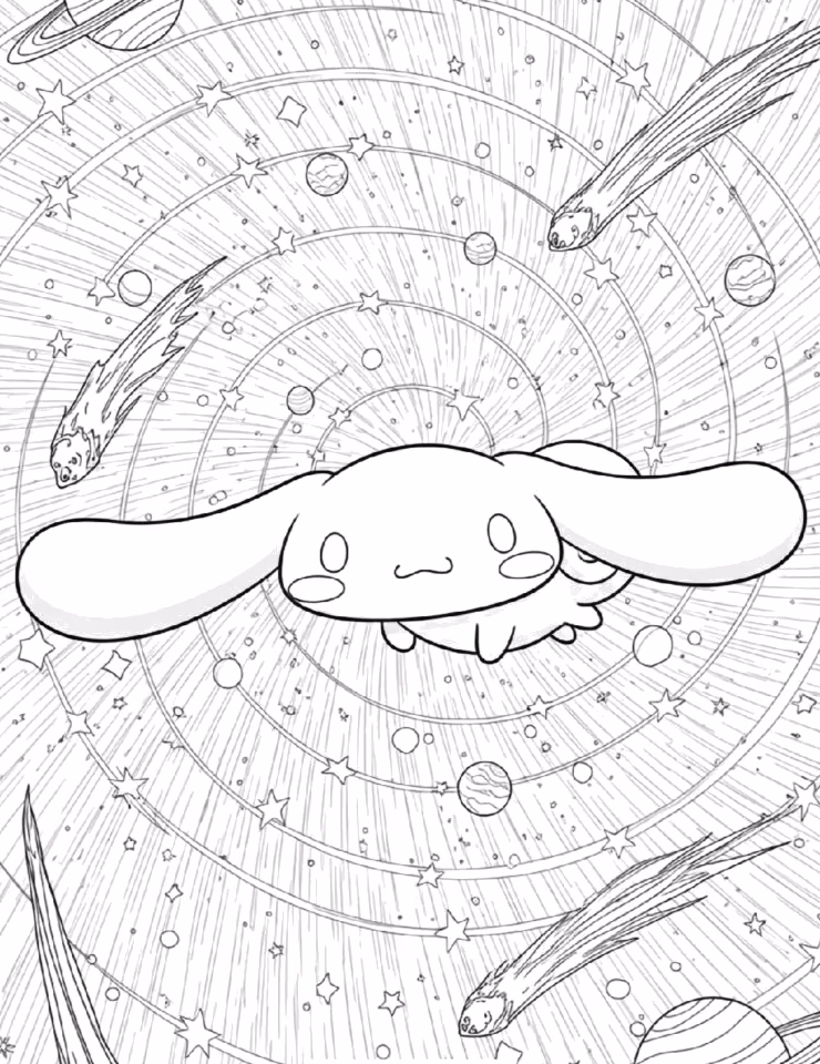 Cinnamoroll para colorir — desenho para imprimir