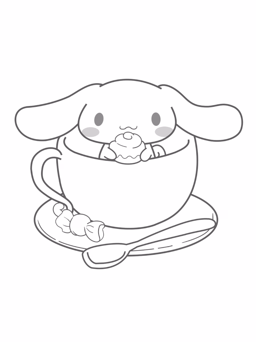 Cinnamoroll para colorir — desenho para imprimir