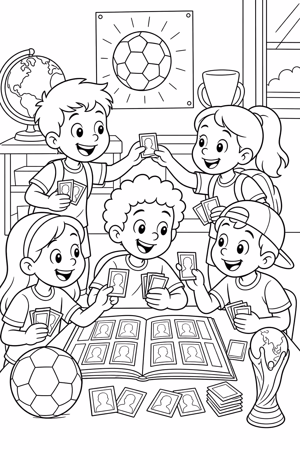 Copa do mundo para colorir — desenho para imprimir