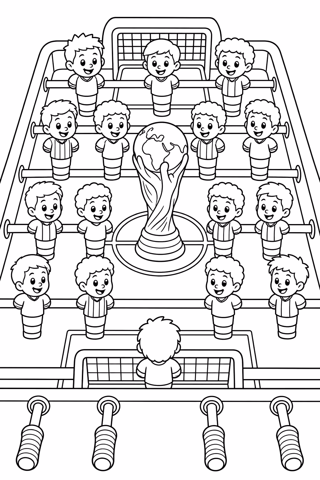 Copa do mundo para colorir — desenho para imprimir