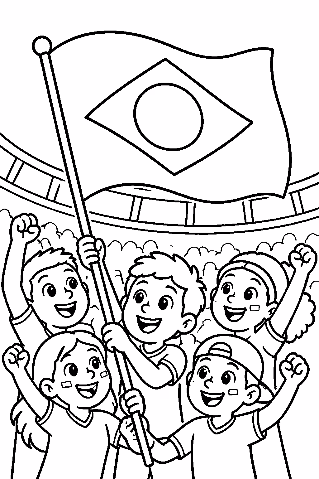 Copa do mundo para colorir — desenho para imprimir