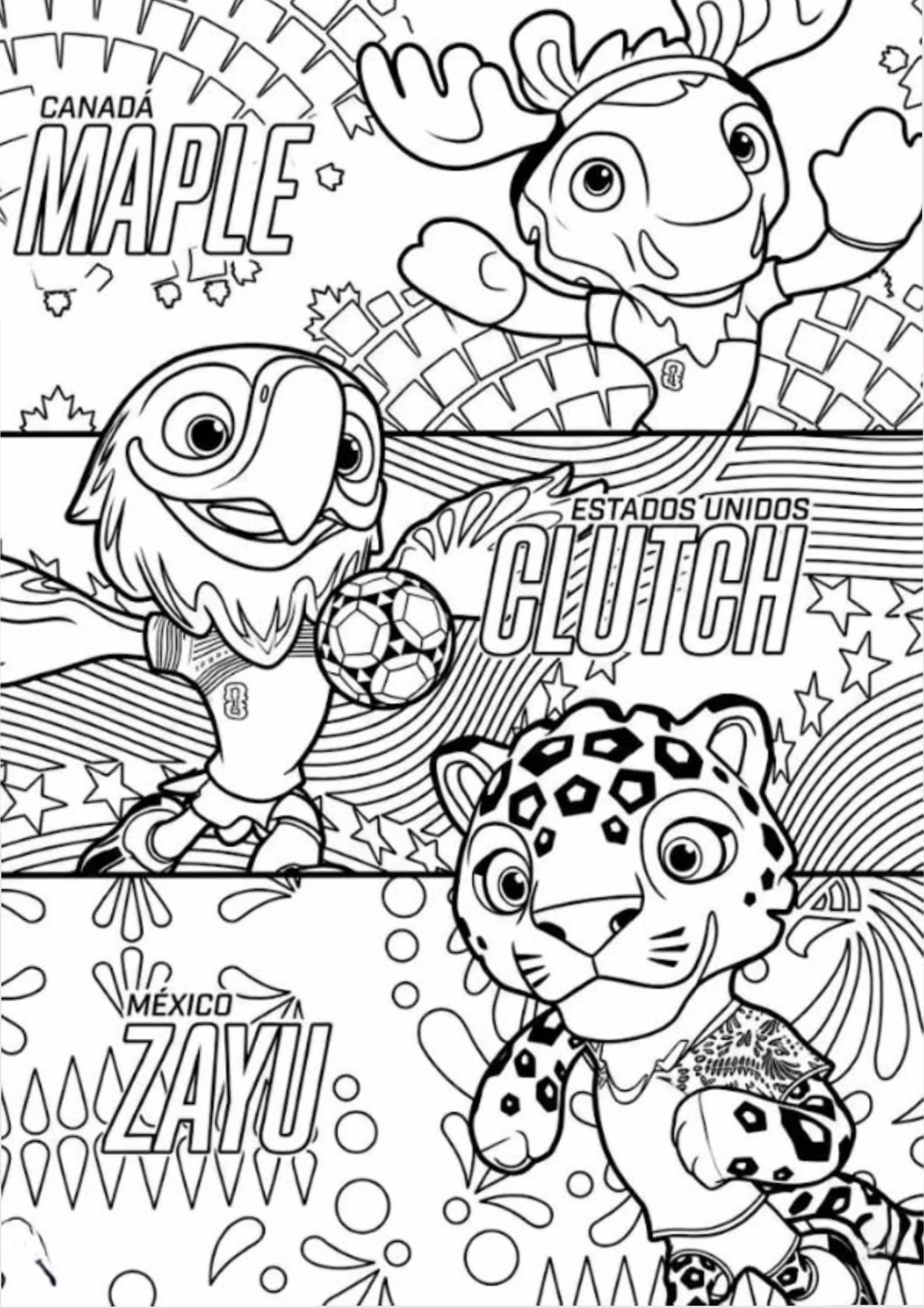 Copa do mundo e para colorir — desenho para imprimir