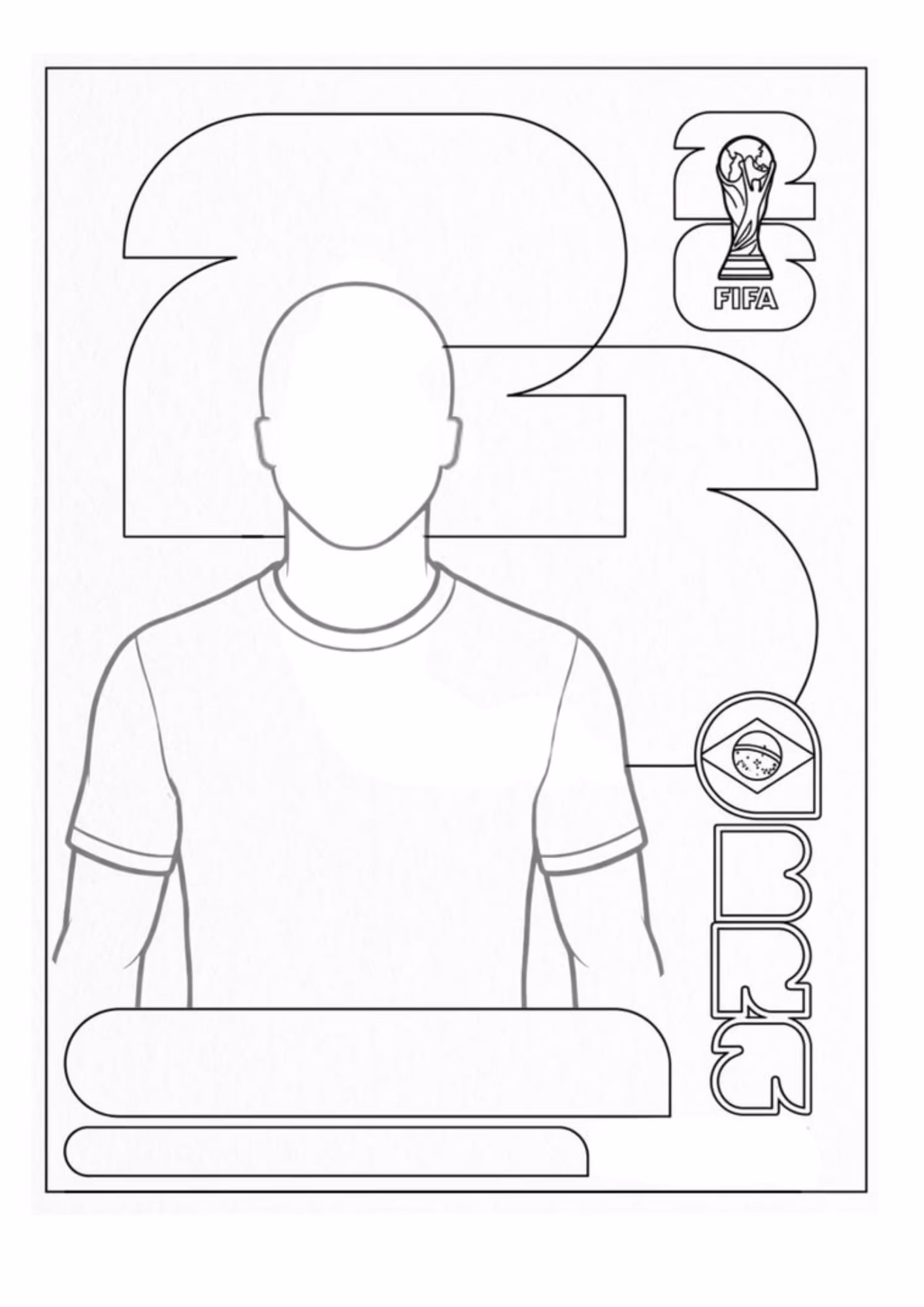 Copa do mundo e para colorir — desenho para imprimir
