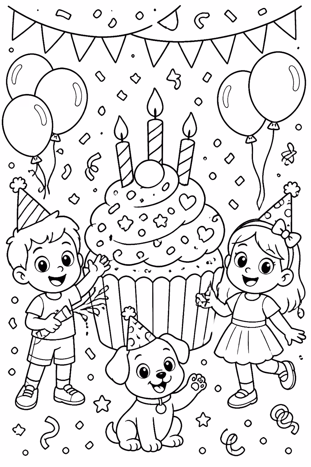 Cupcake para colorir — desenho para imprimir