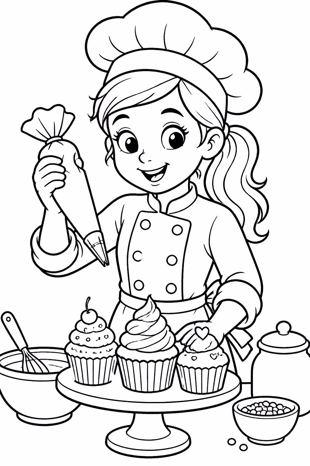 Cupcake para colorir — desenho para imprimir