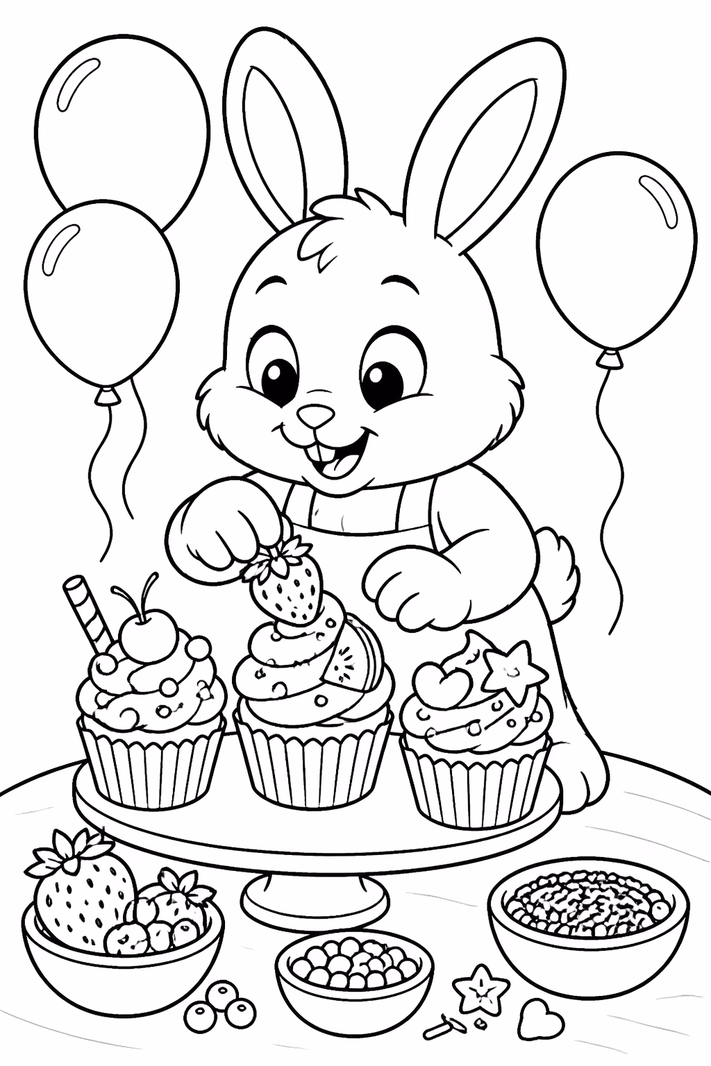Cupcake para colorir — desenho para imprimir