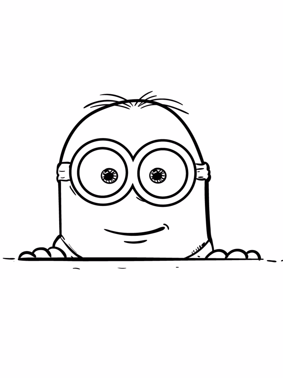 Dos minions para colorir — desenho para imprimir