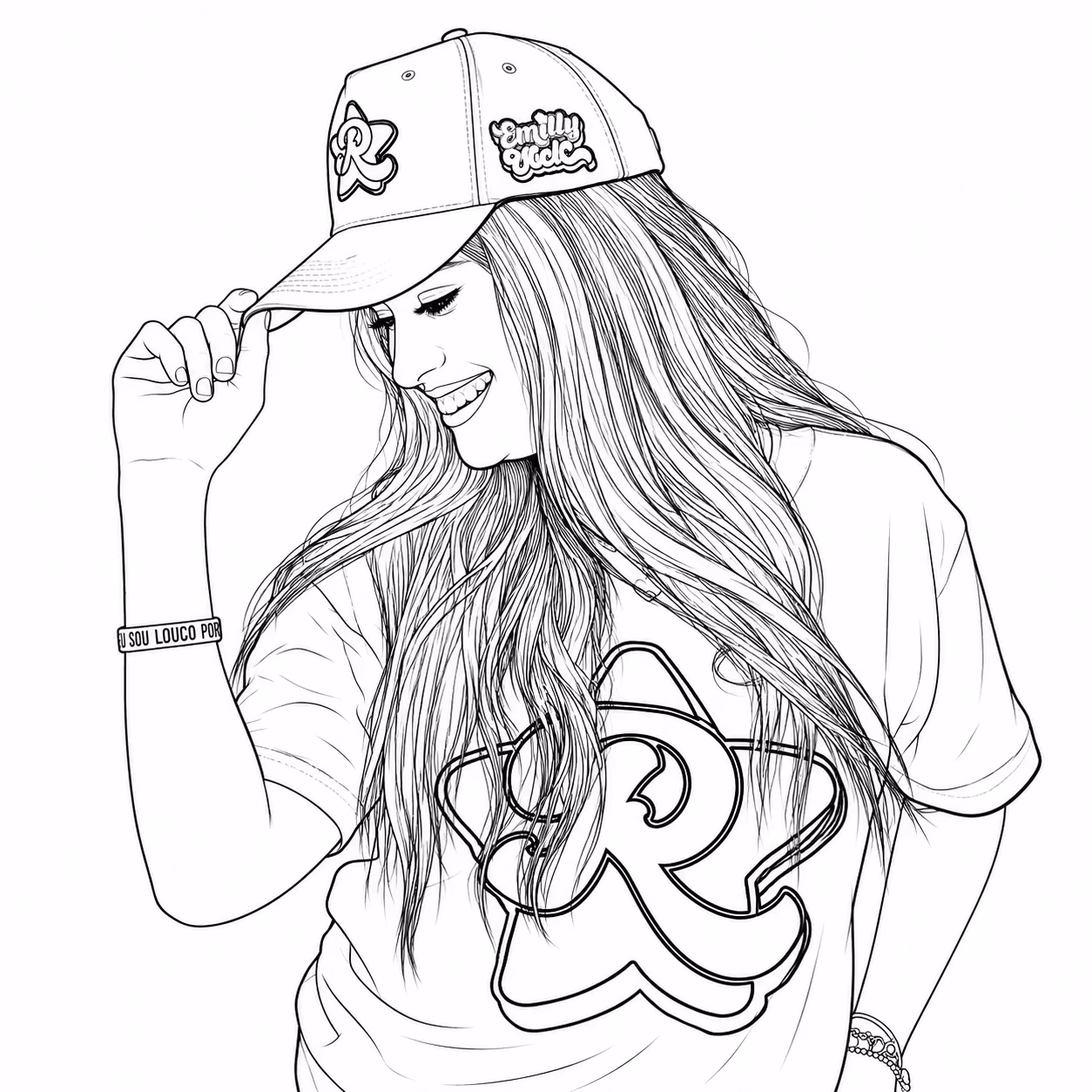 Emilly vick para colorir — desenho para imprimir