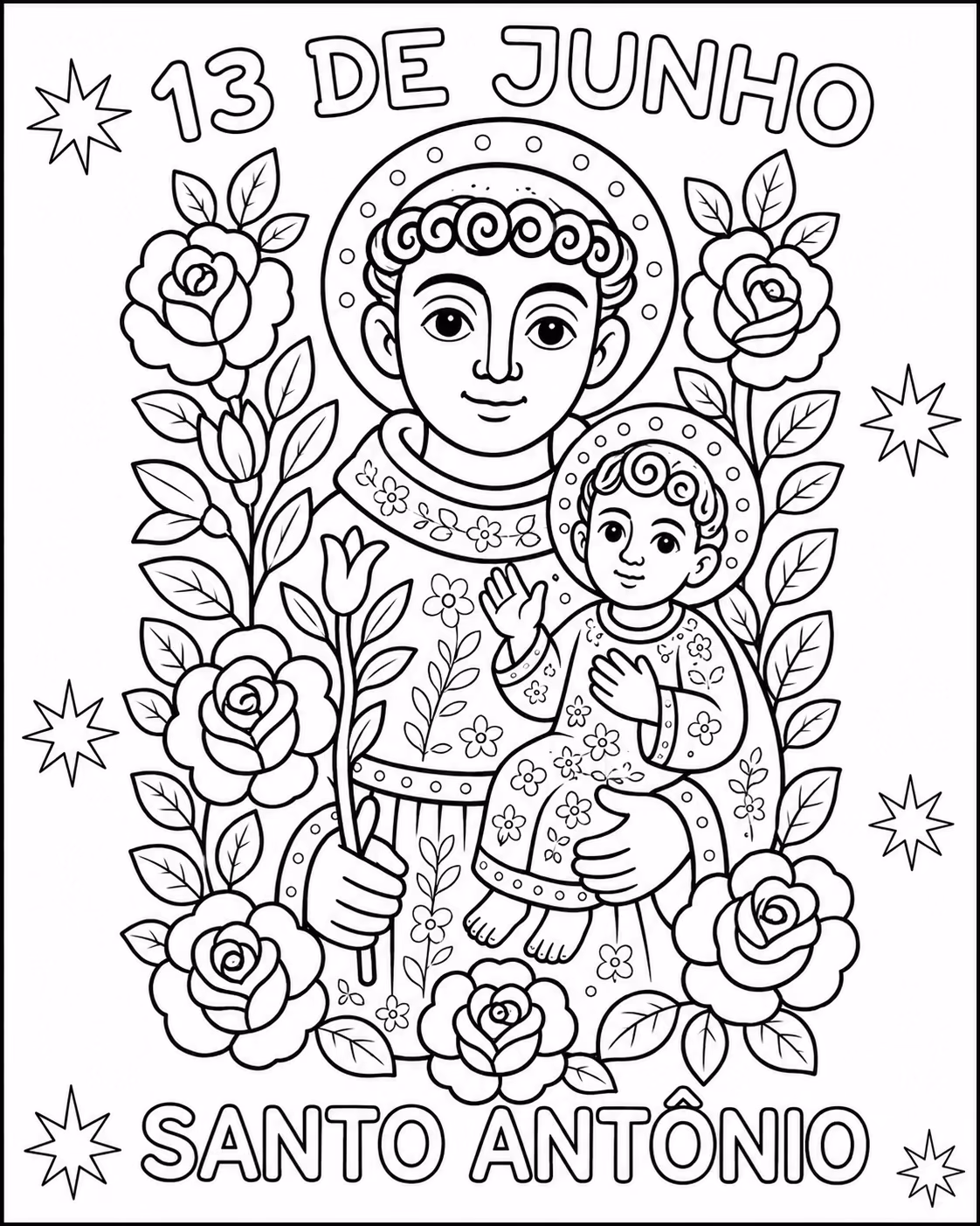 Festa para colorir — desenho para imprimir