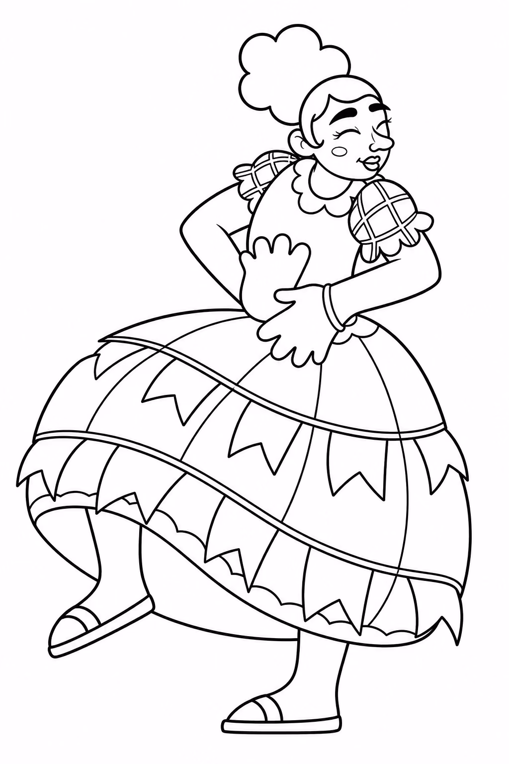 Festa para colorir — desenho para imprimir