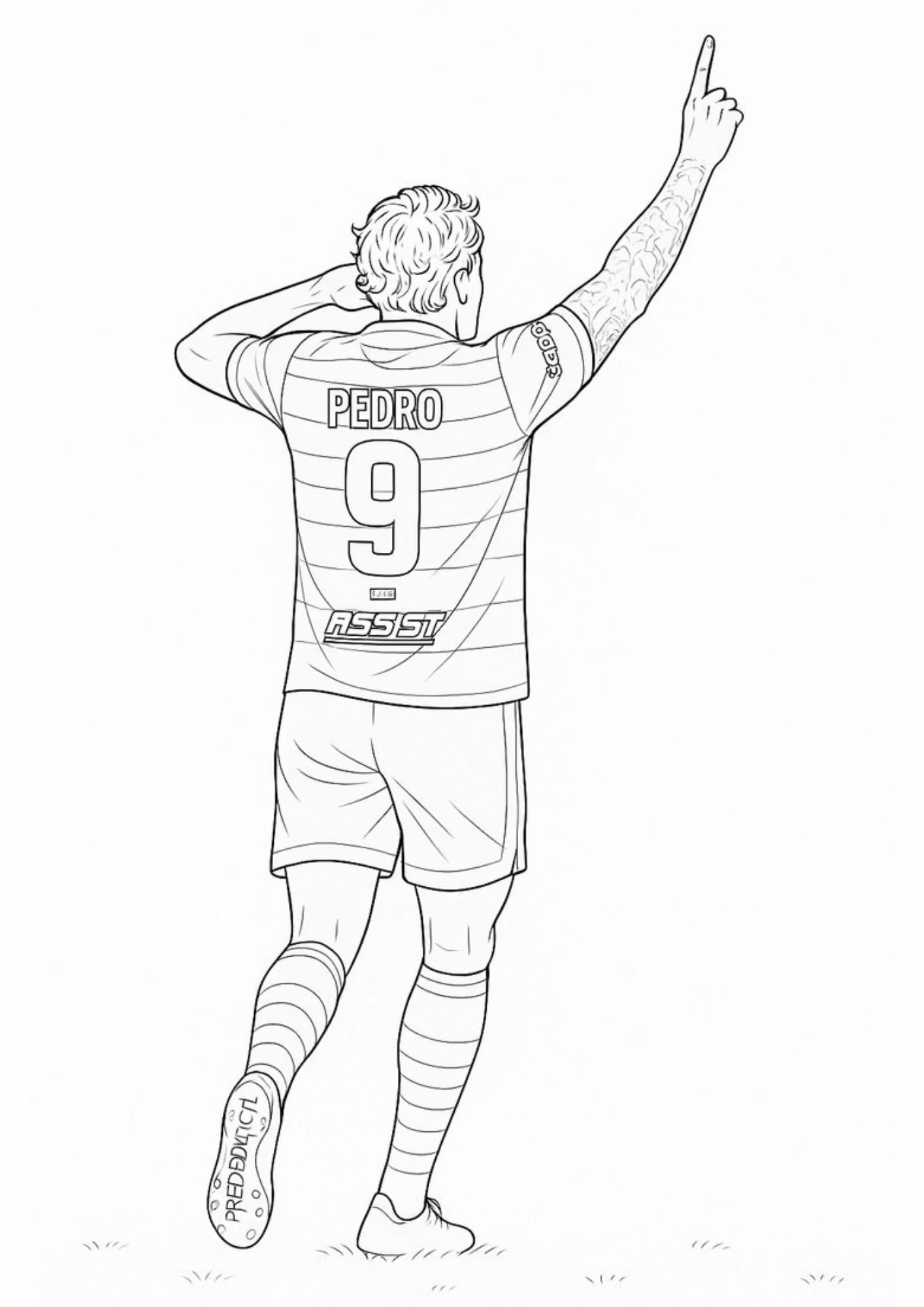 Flamengo e para colorir — desenho para imprimir