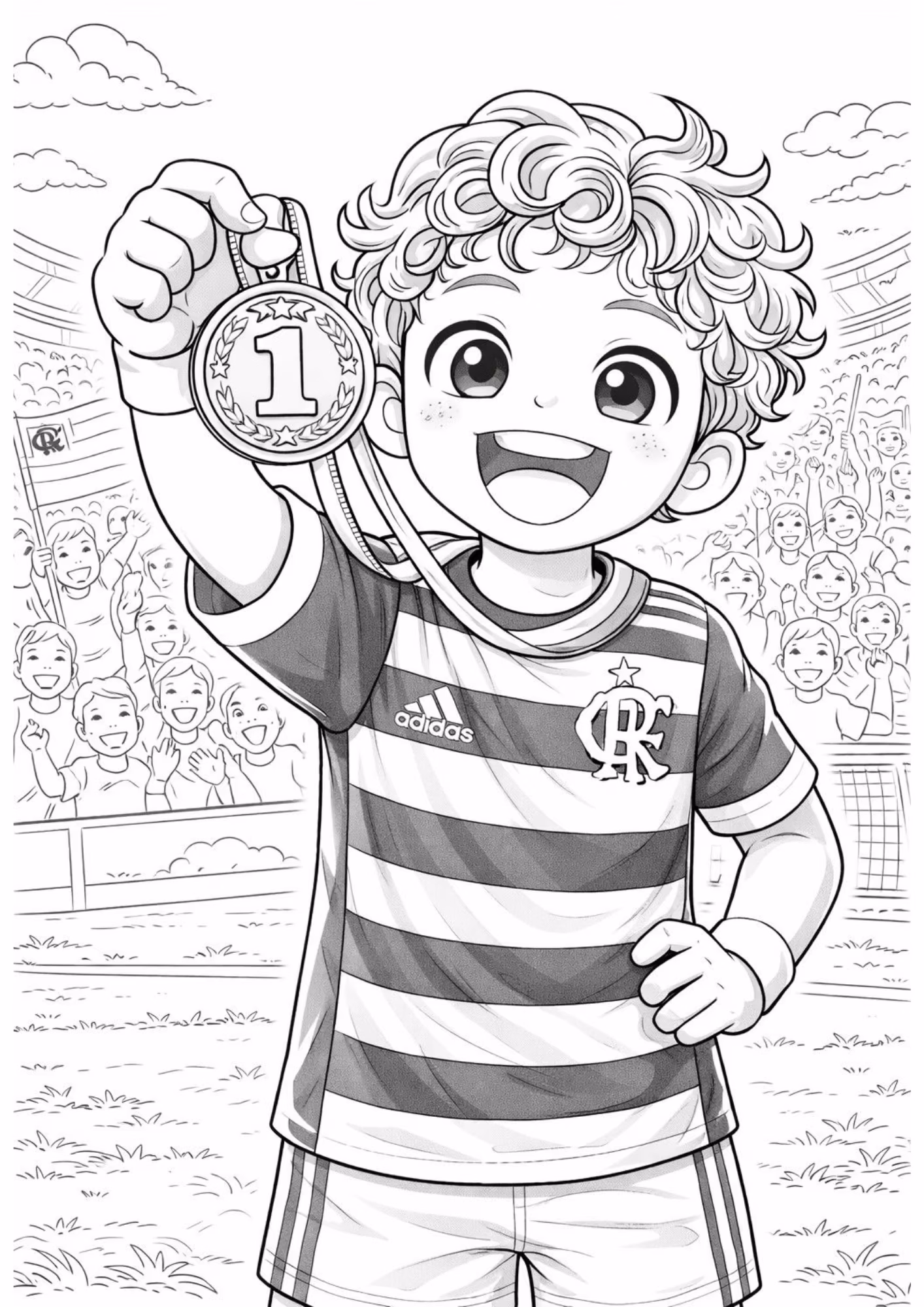 Flamengo e para colorir — desenho para imprimir