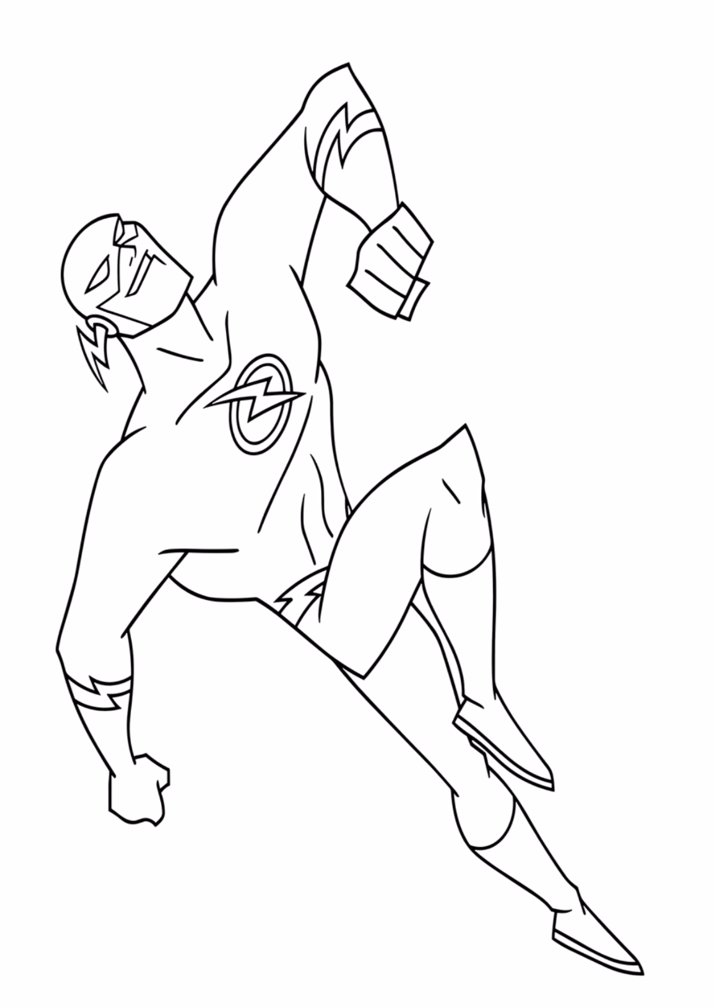 Flash e para colorir — desenho para imprimir