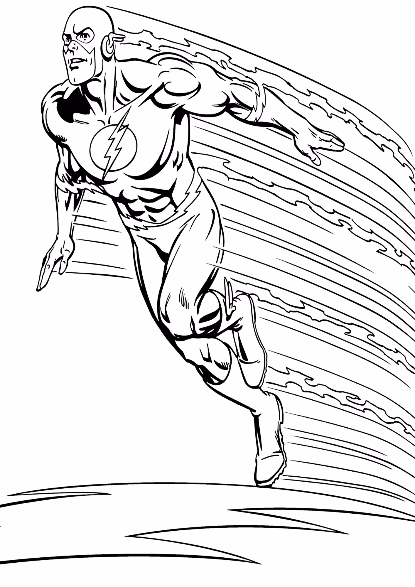 Flash e para colorir — desenho para imprimir
