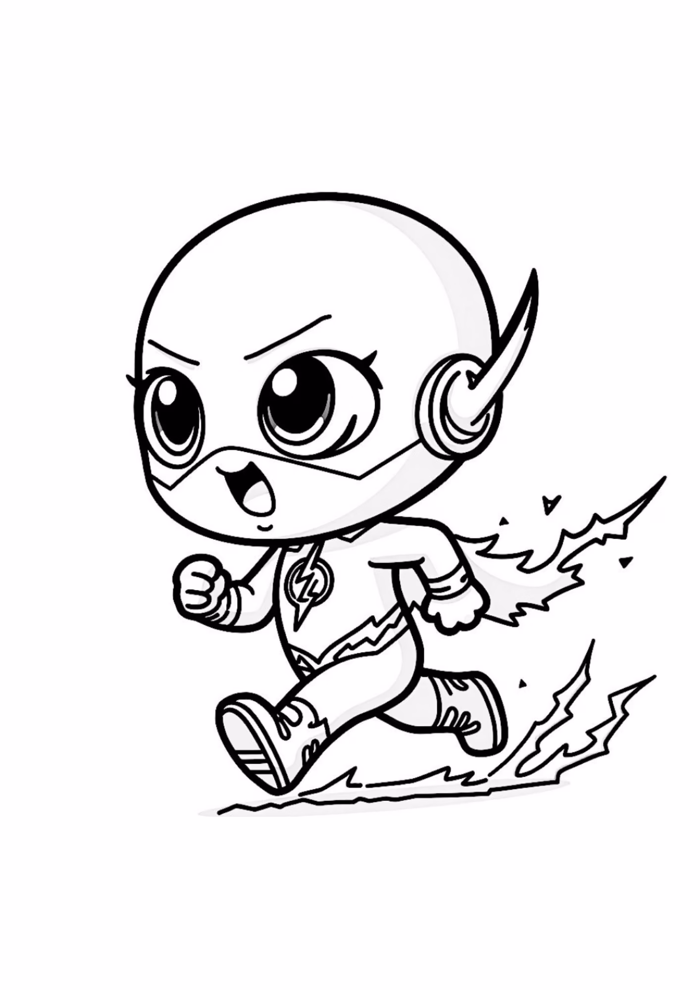 Flash e para colorir — desenho para imprimir