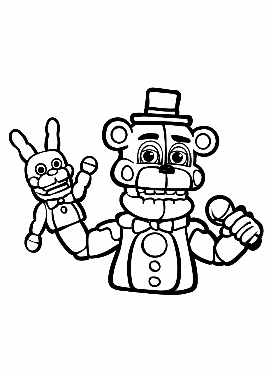 Fnaf para colorir — desenho para imprimir