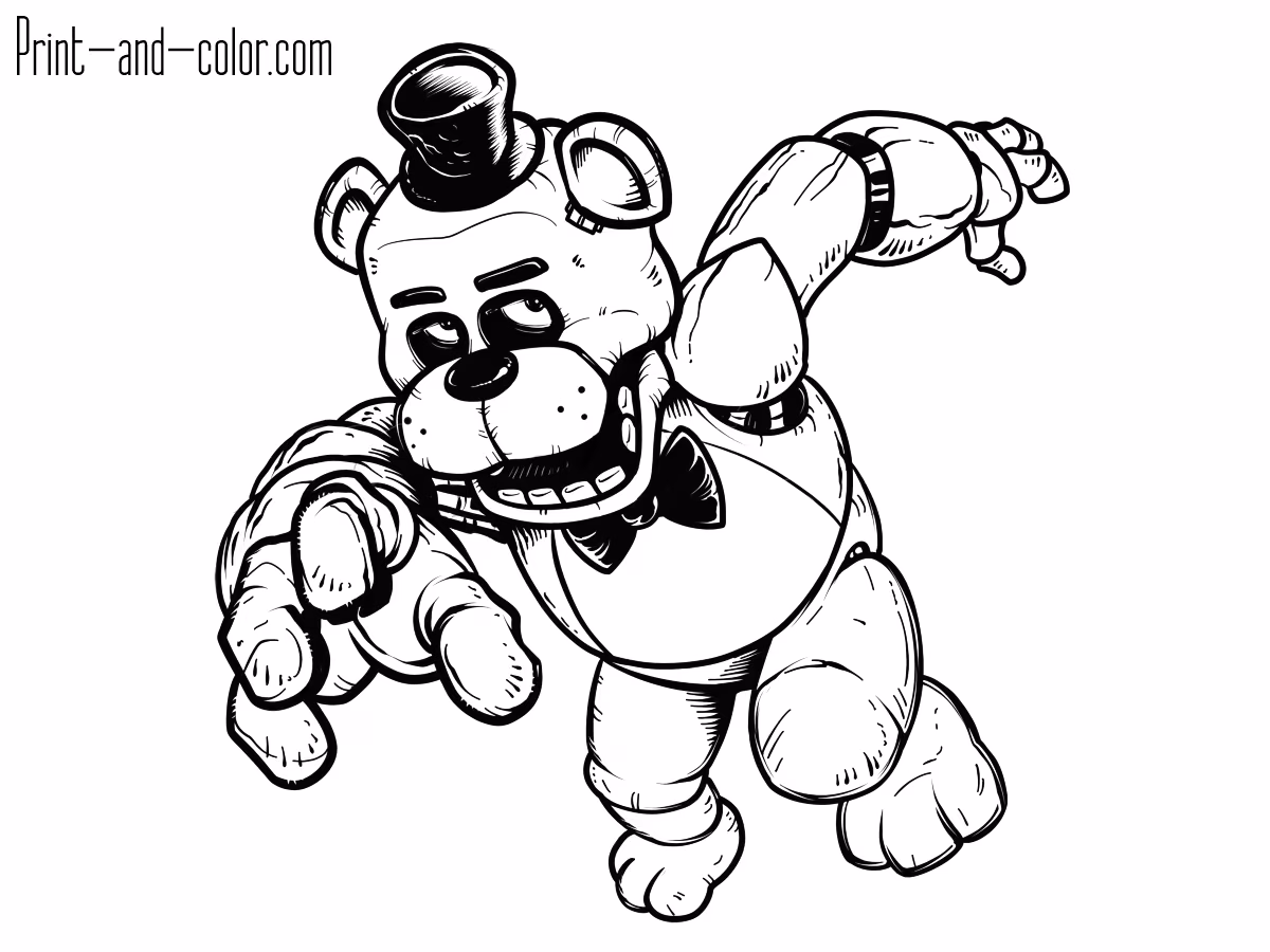 Fnaf para colorir — desenho para imprimir