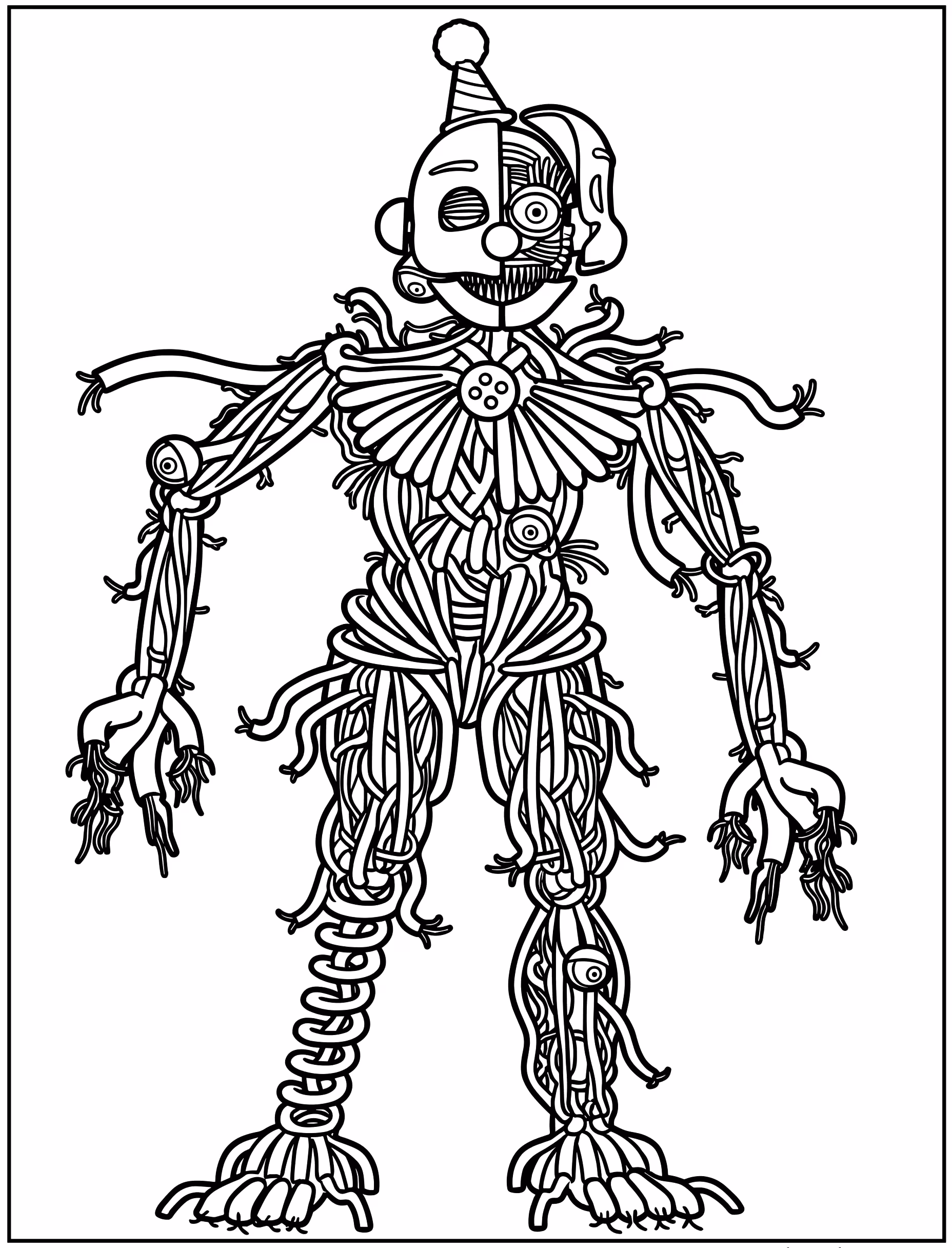 Fnaf para colorir — desenho para imprimir